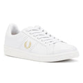 Fred Perry B721 Leather Men's White/Metallic Gold Trainers