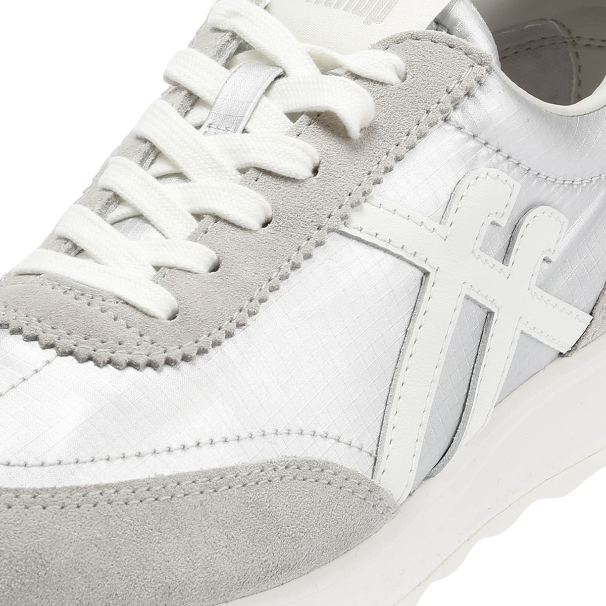 FitFlop Retro-Q FF Nylon Women's Silver/Urban White Trainers