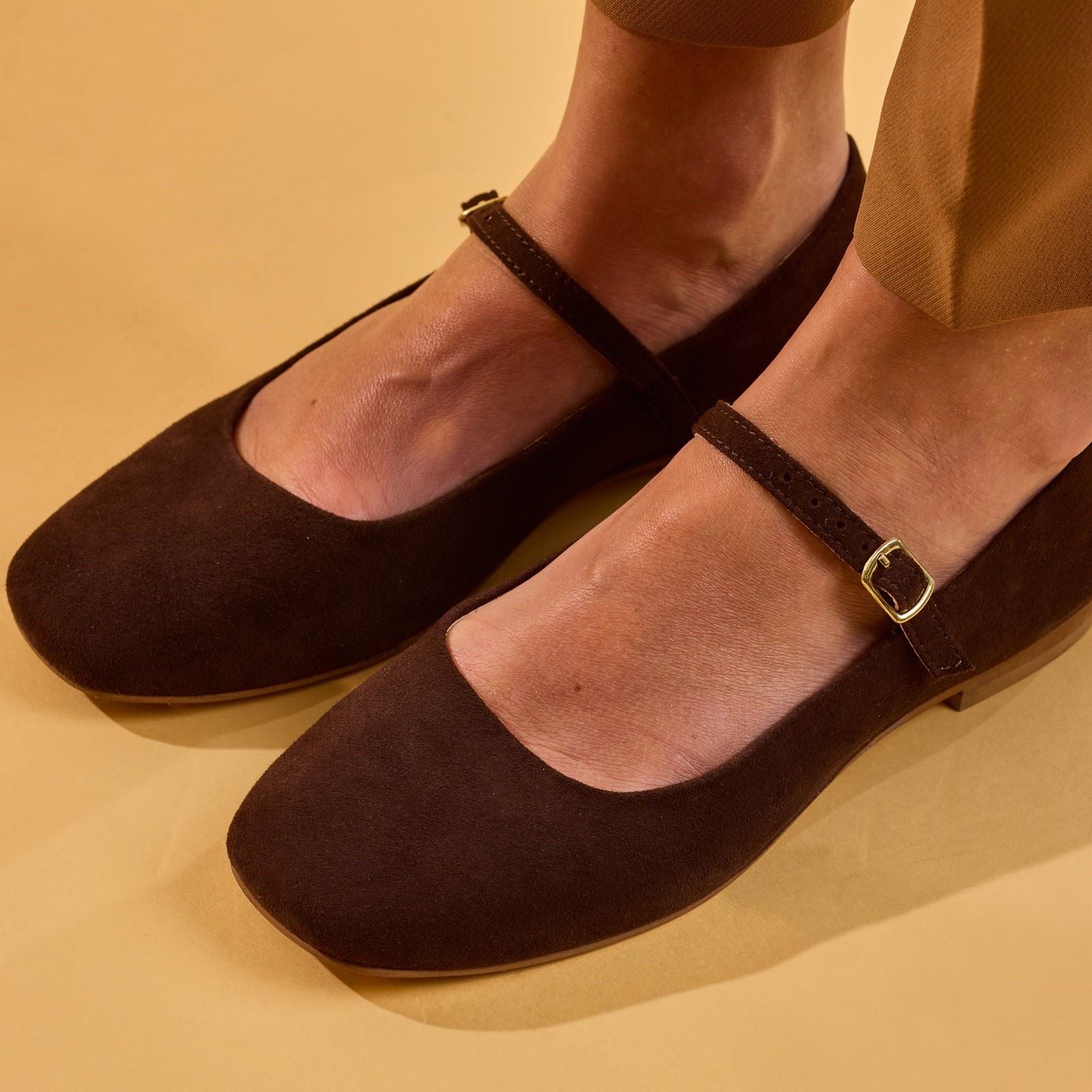Hush Puppies Pasha Suede Women's Chocolate Flats