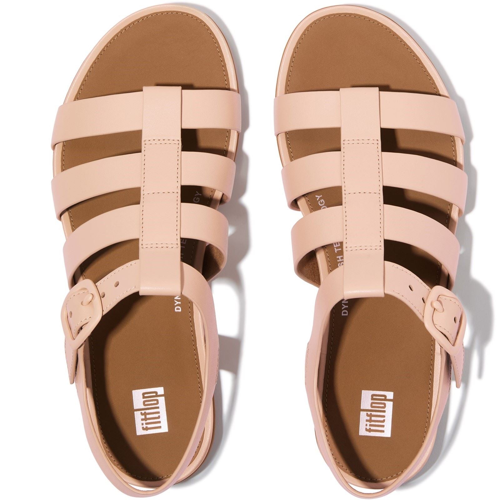 Fitflop Gracie Fisherman Leather Women's Sandy Beige Sandals