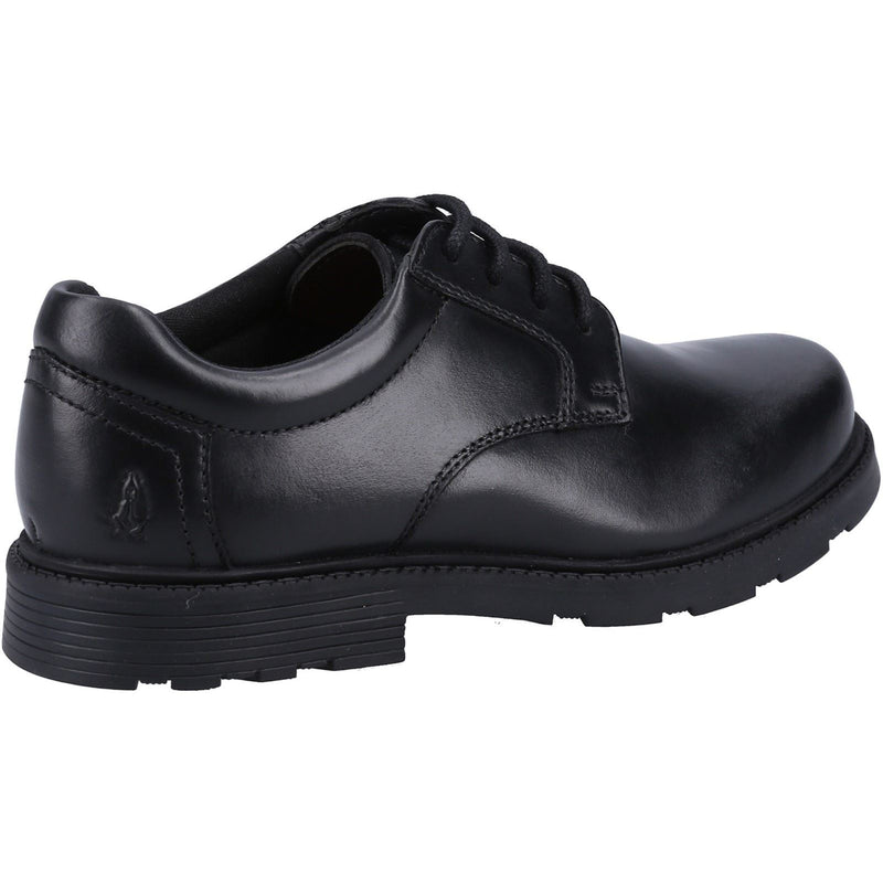Hush Puppies Oliver Leather Youth Boy's Black Shoes