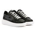 Karl Lagerfeld Kapri Signia Emboss Lo Lace Leather Women's Black Trainers