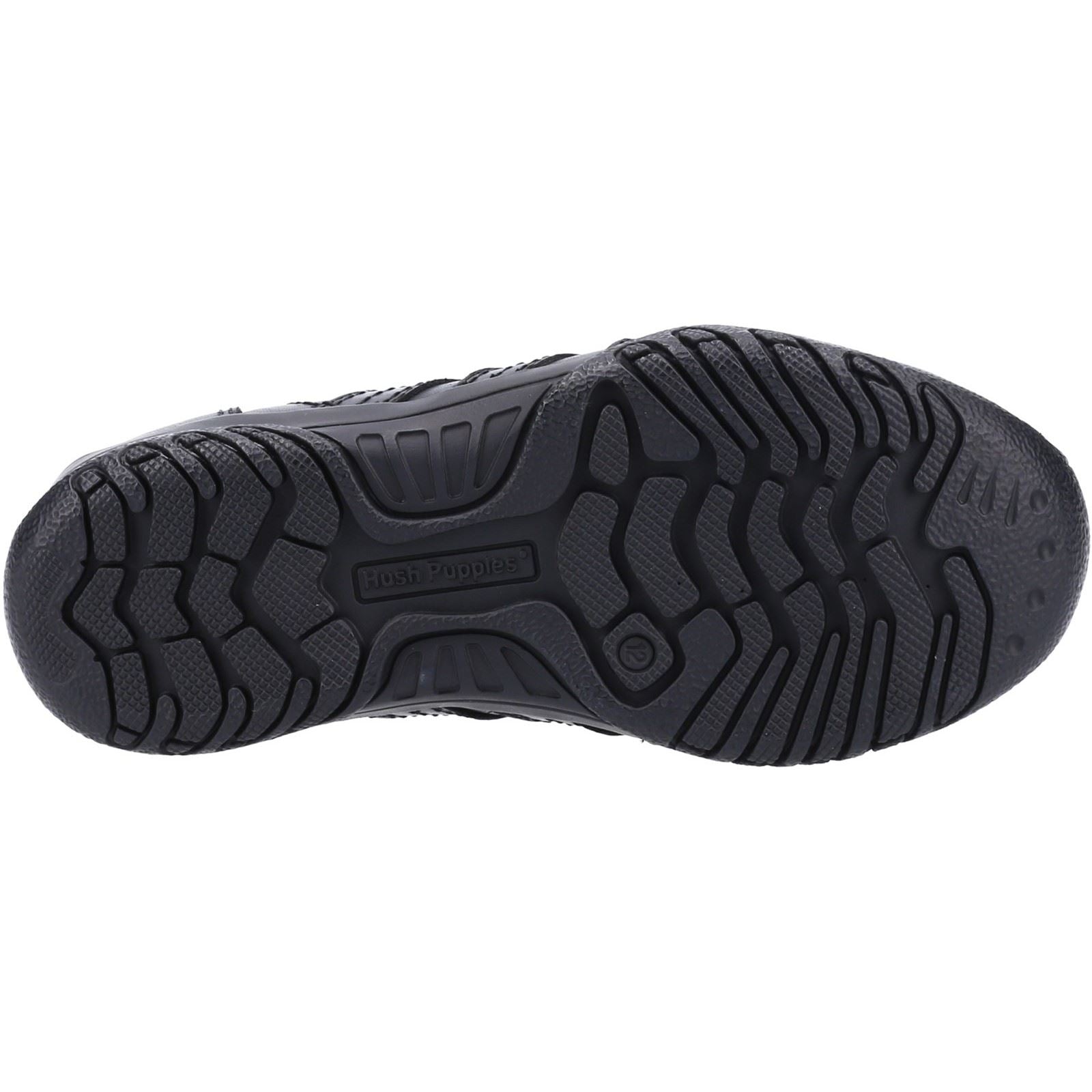 Hush Puppies Jezza 2 Youth Boy's Black Leather Lace-Up Shoes
