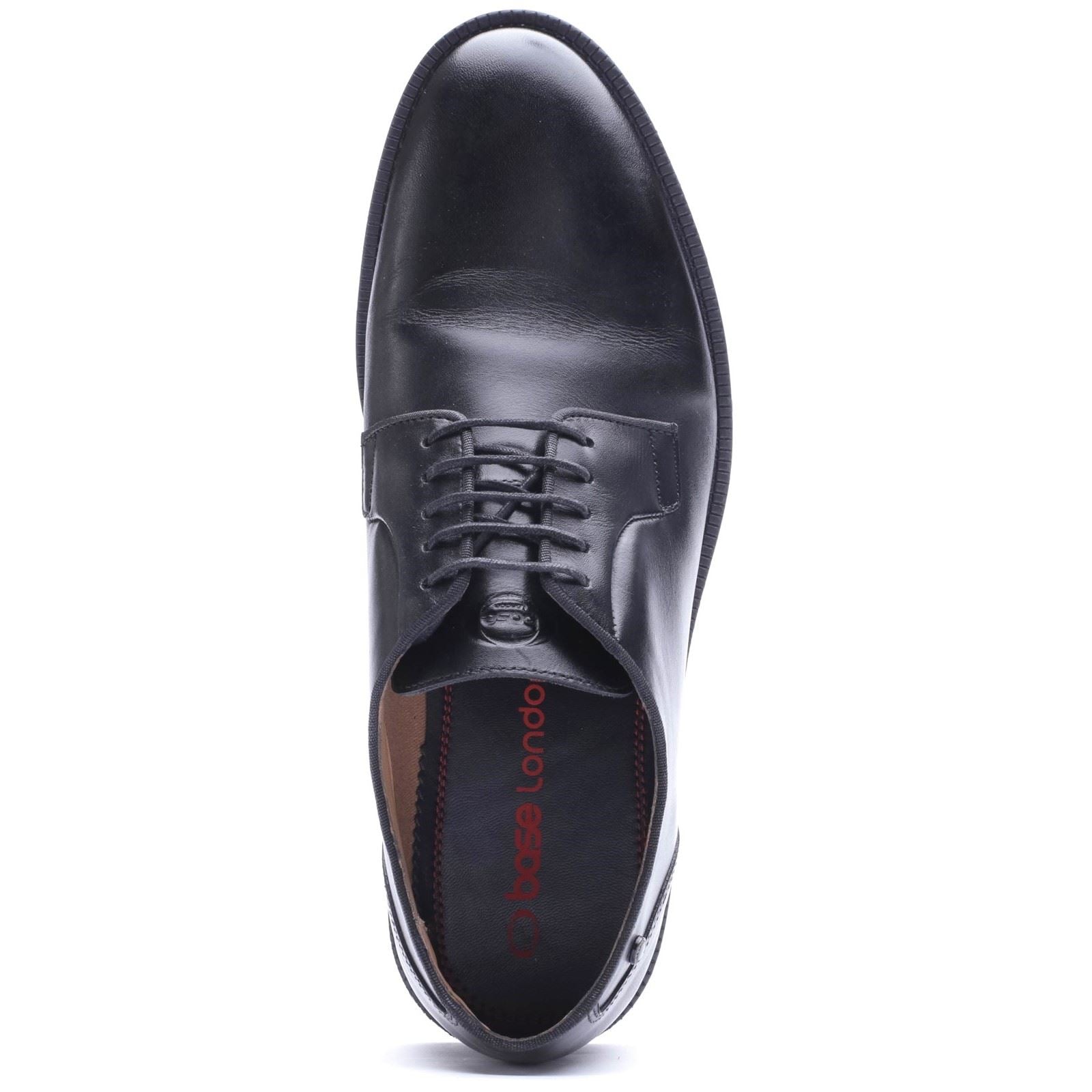 Base London Luca Leather Men's Black Derby Shoes