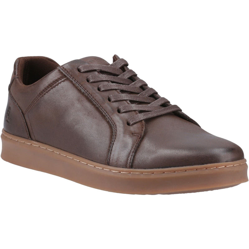 Hush Puppies Madden Leather Men's Coffee Trainers