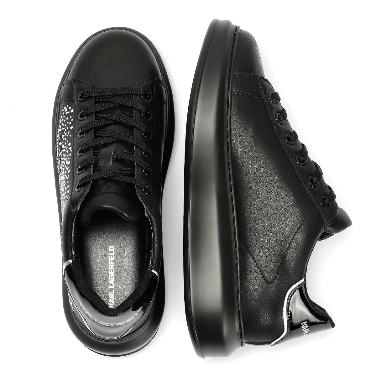 Karl Lagerfeld Kapri Konstellation Leather Women's Black/Silver Trainers