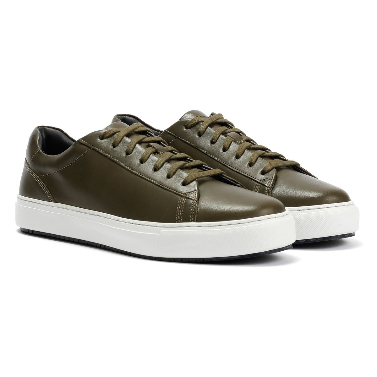 Ben Sherman Ace Cupsole Leather Men's Olive Trainers