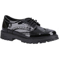 Hush Puppies Maxine Patent Leather Junior Black Brogues