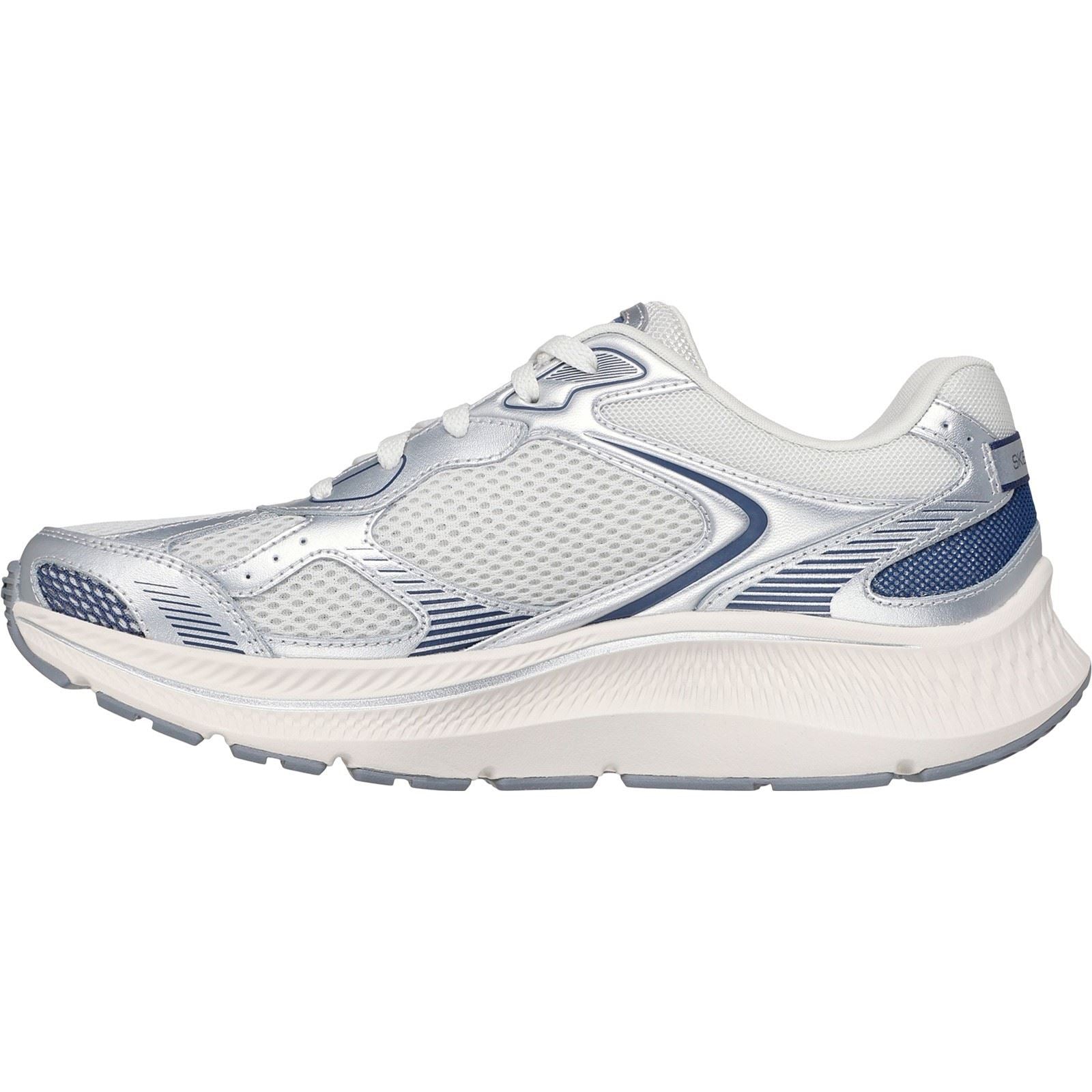 Skechers GO RUN Consistent 2.0 Volt Leather Women's Silver/Navy Trainers