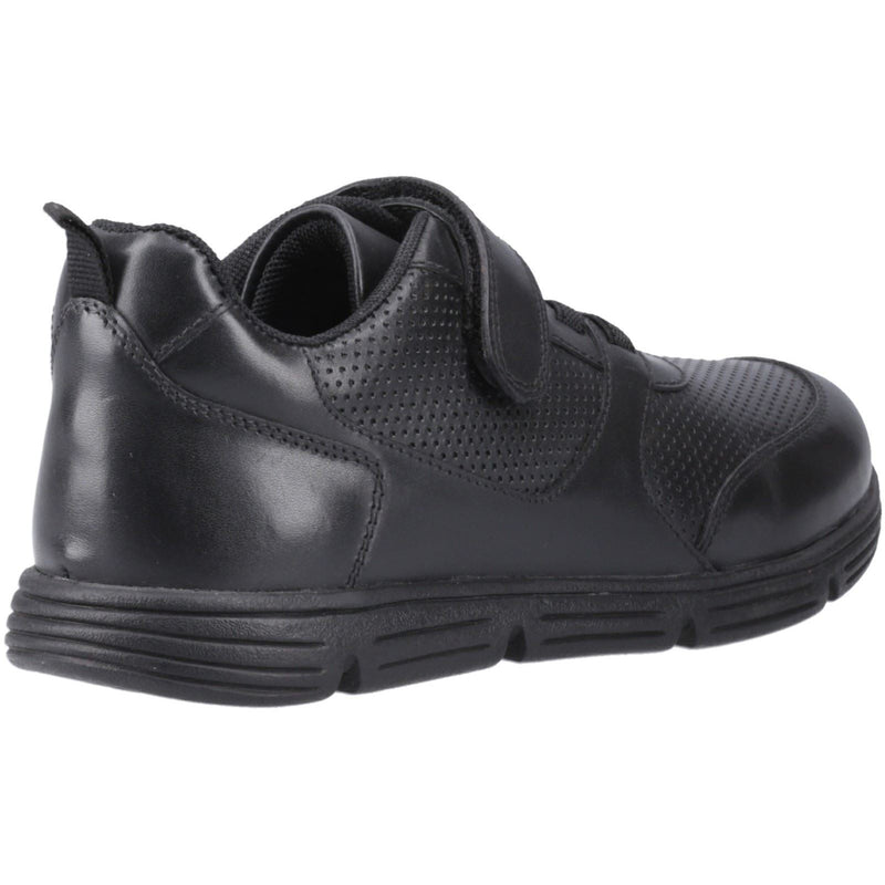 Hush Puppies Alfie Bungee Leather Junior Black Shoes