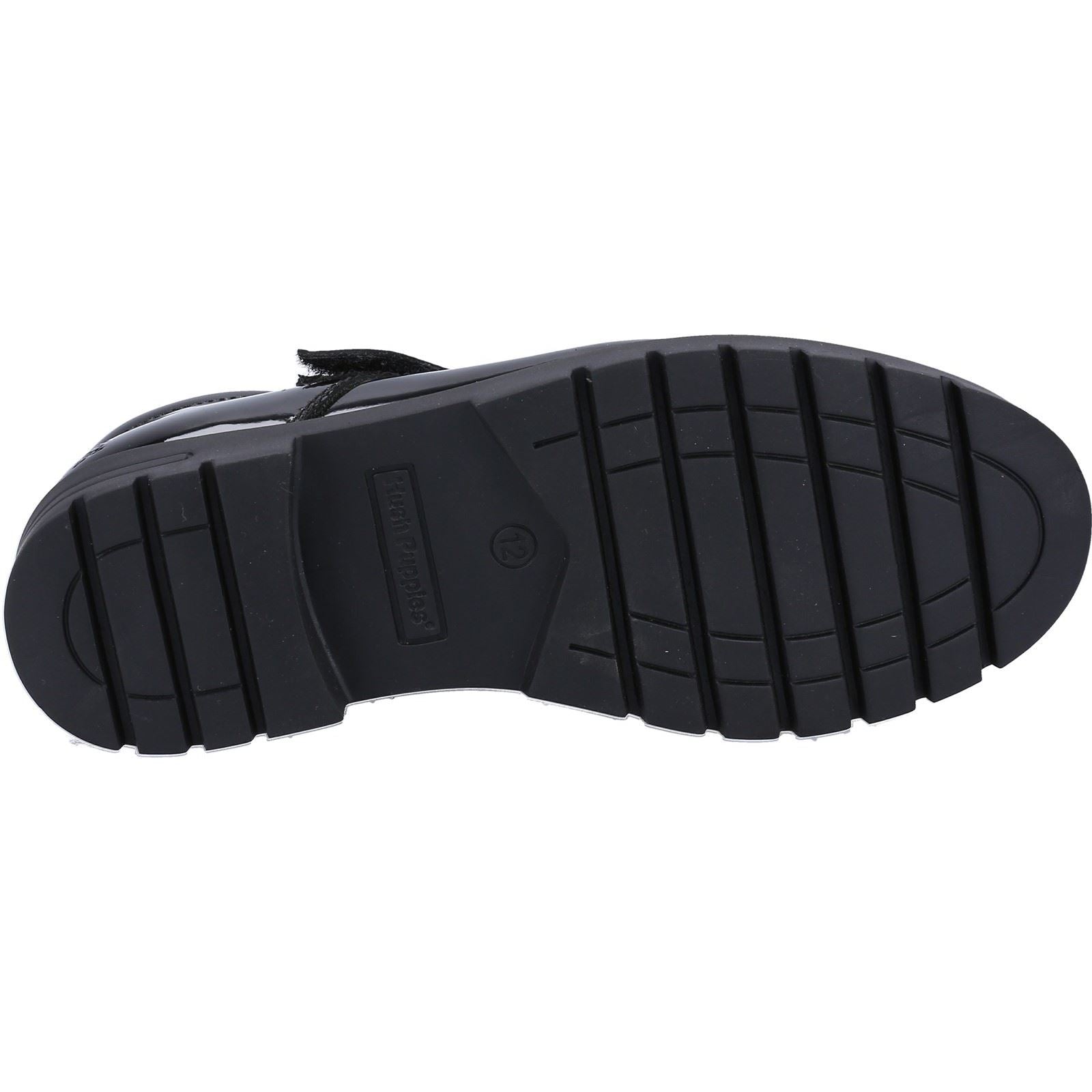 Hush Puppies Sabrina Patent Leather Junior Black Shoes