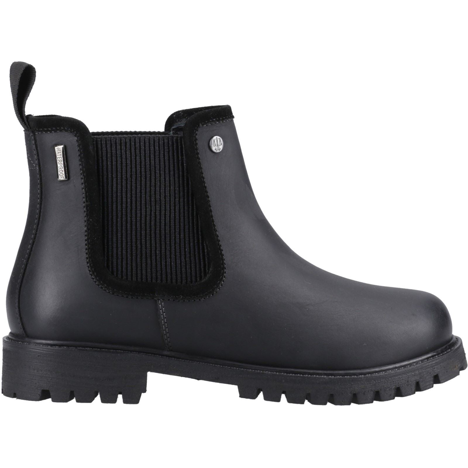 Hunter Canna Dealer Boot Leather Women's Black Flat Chelsea Boots