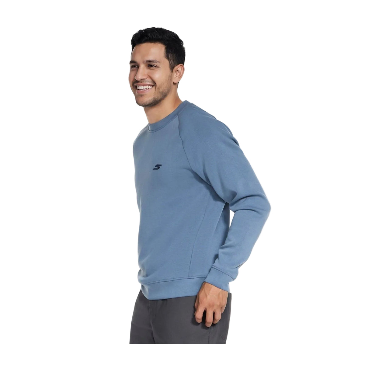 Skechers Cozy Luxe Elevate Crew Men's Blue Sweatshirt