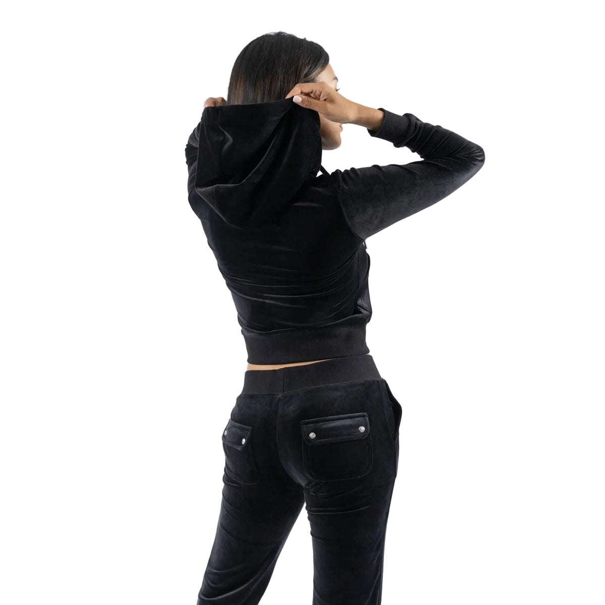 Juicy Couture Robertson Classic Polyester Women's Black Hoodie