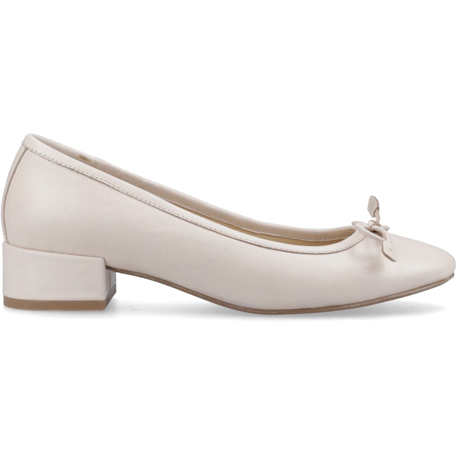 Hush Puppies Silvia Low Heel Sandal Leather Women's Ivory Sandals
