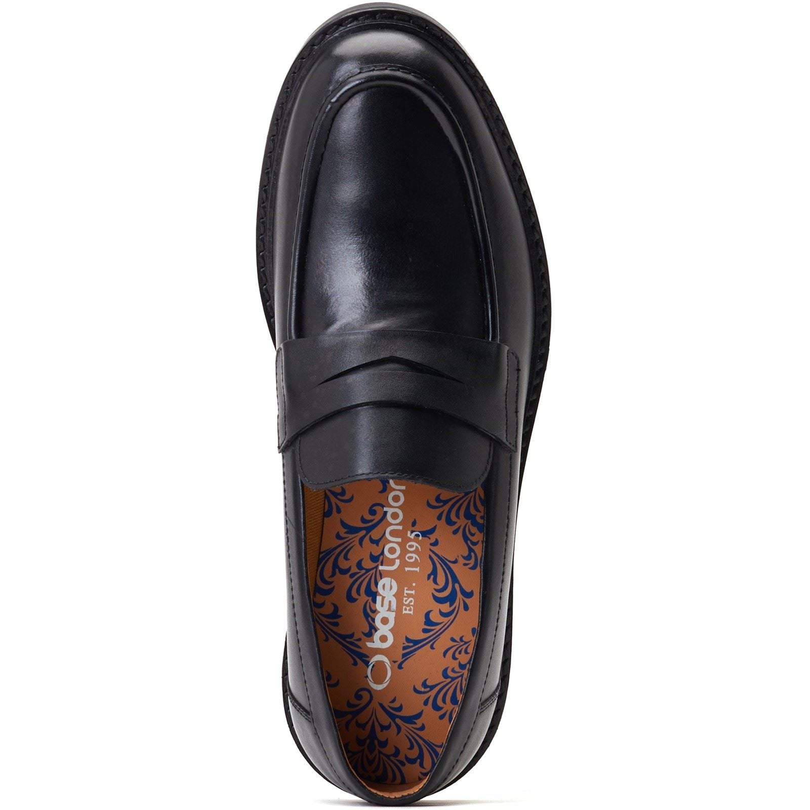 Base London Ivey Leather Men's Black Loafers