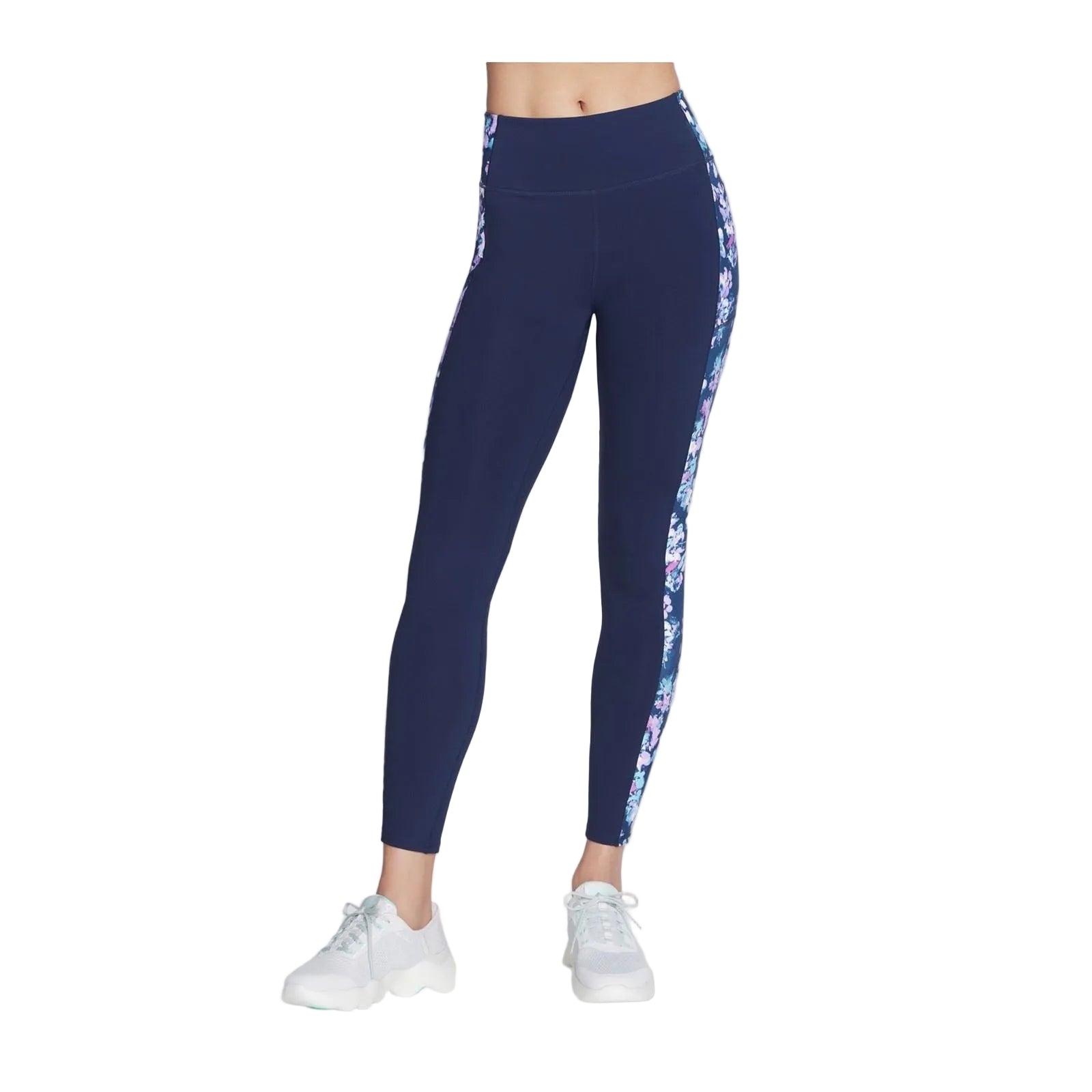 Skechers Performance GOWALK Misty Floral Legging Nylon Women's Blue Sports Leggings