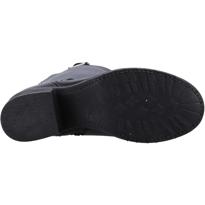 Hush Puppies Heidi Leather Women's Black Leather Boots