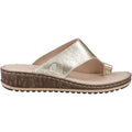 Hush Puppies Elissa Toepost Suede Women's Gold Sandals