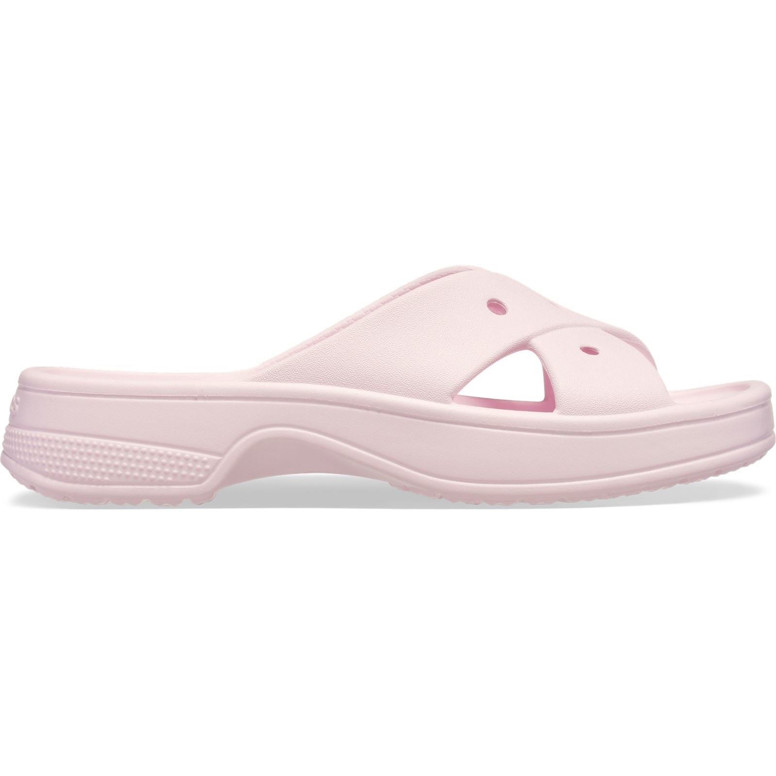 Crocs Classic Cross Strap Synthetic Women's Pink Milk Sandals
