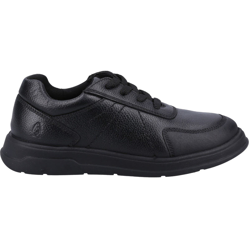 Hush Puppies Robert Leather Youth Boy's Black Lace-Up Shoes