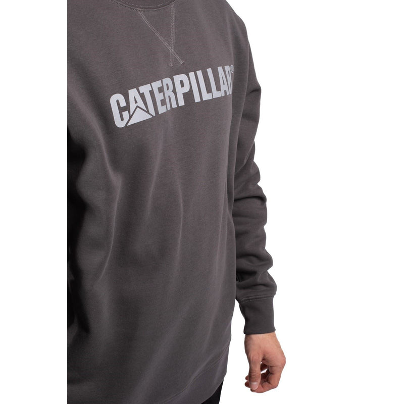 Caterpillar Midweight Crewneck Cotton Men's Grey Sweatshirt