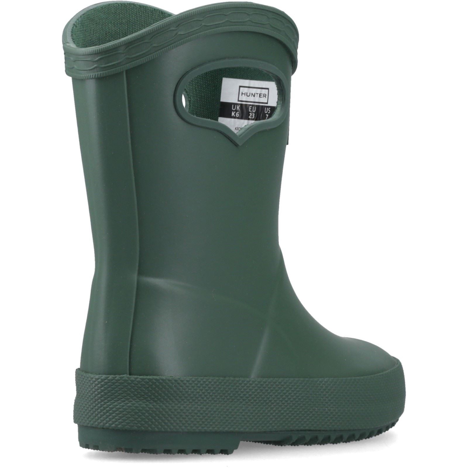 Hunter Kids 1st Pull on Rubber Unisex Kid's Hunter Green Wellington Boots