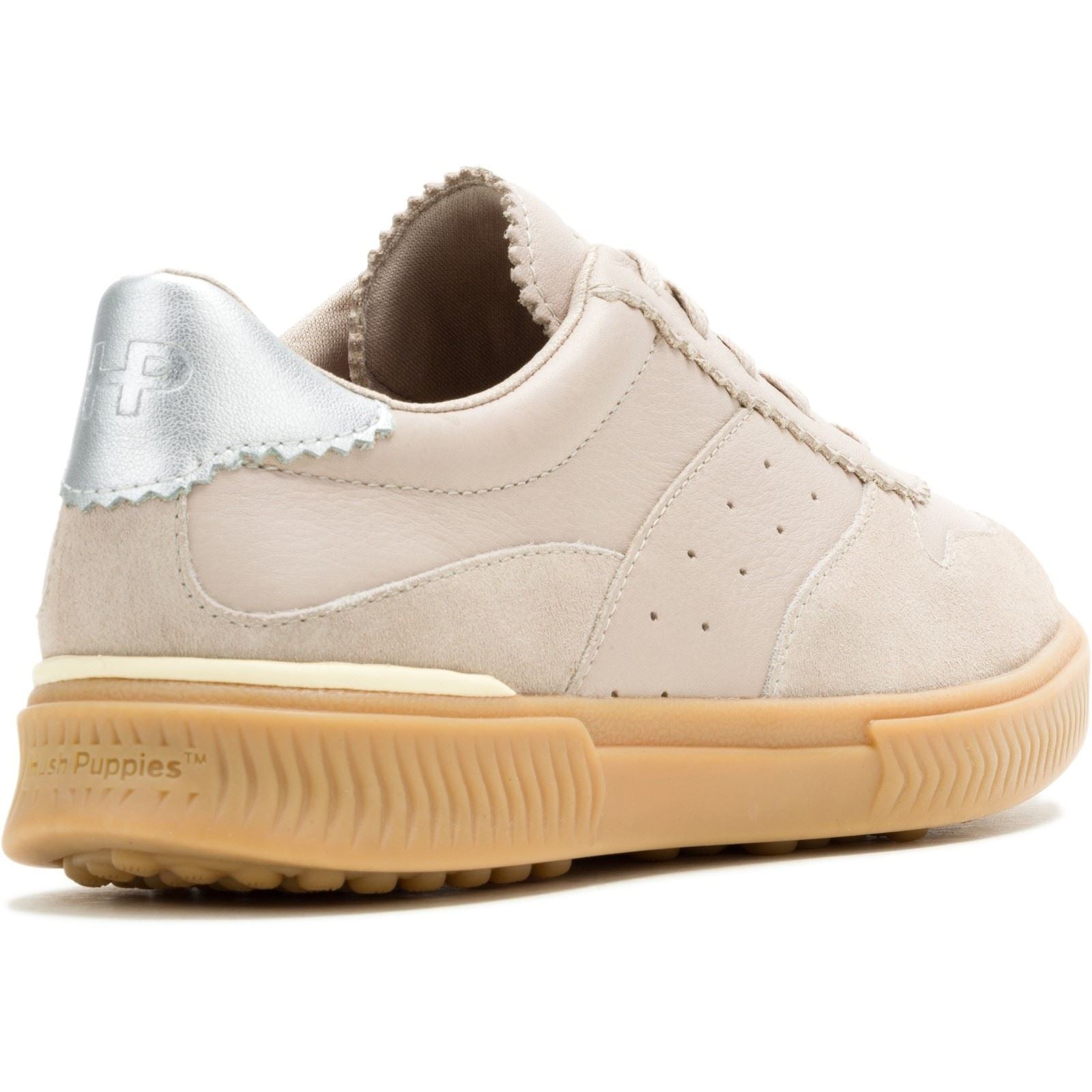 Hush Puppies Mae Leather Women's Taupe Trainers