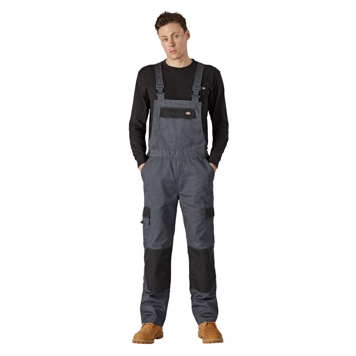 Dickies Everyday Bib and Brace Polyester Men's Grey Work Overall