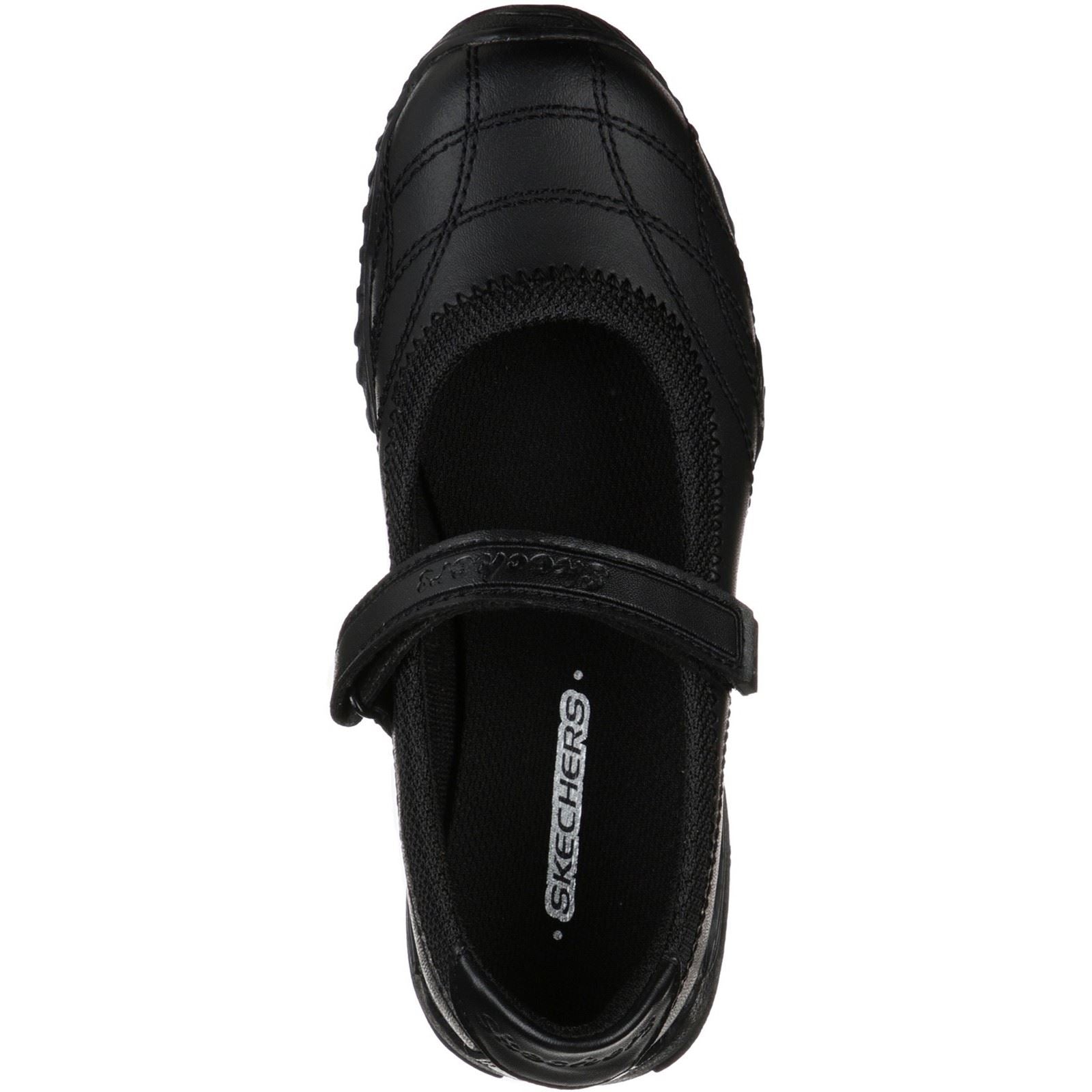 Skechers Velocity Pouty Leather Junior Black Shoes