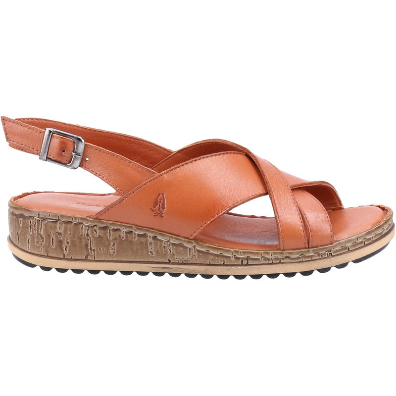 Hush Puppies Elena Leather Women's Tan Wedges