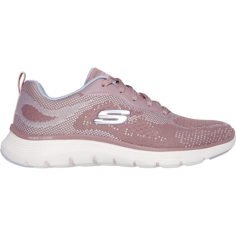Skechers Flex Appeal 5.0 Cruising Thru Textile Women's Mauve/Light Blue Trainers