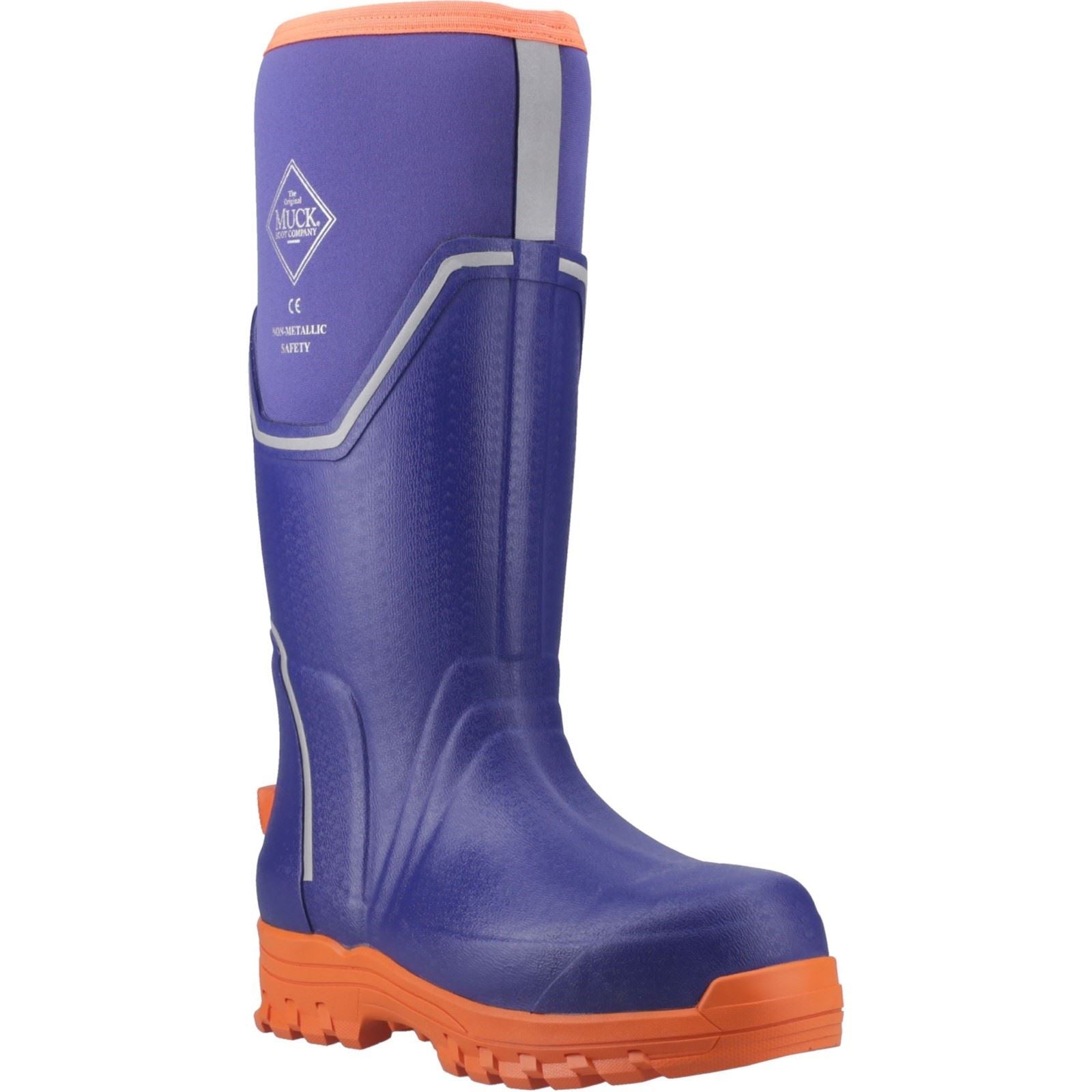 Muck Boots Grit S5 Rubber Women's Blue/Orange Wellington Boots