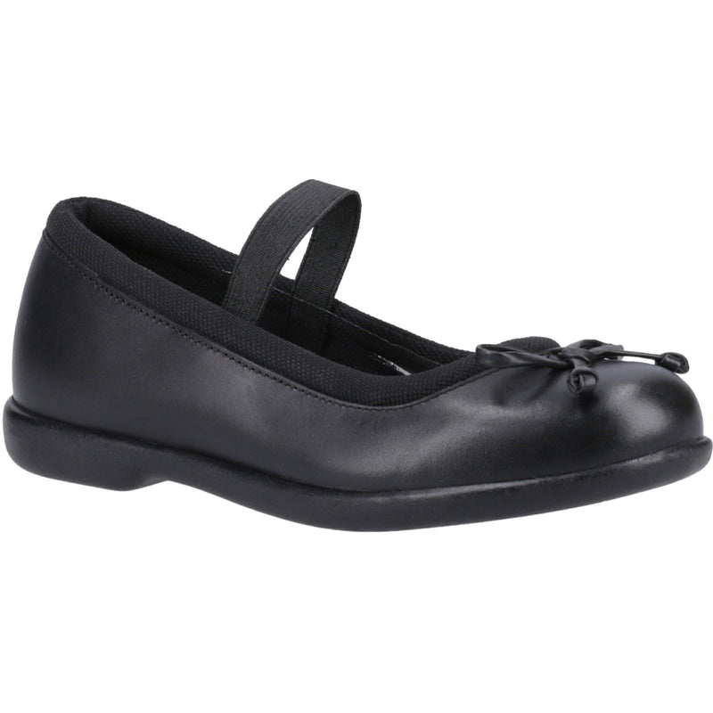 Hush Puppies Betty Leather Junior Black Shoes