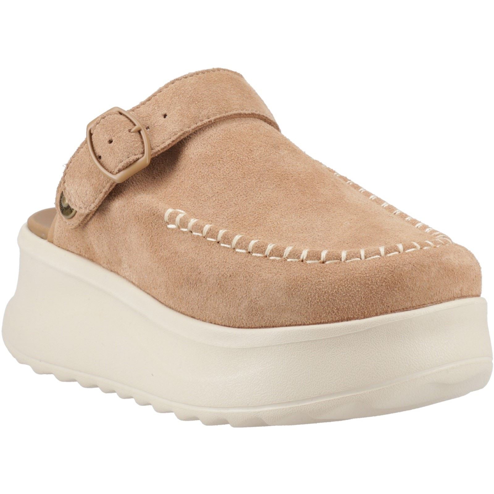HEYDUDE Delray Suede Women's Tan Clogs