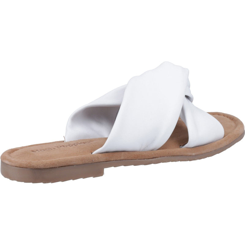 Hush Puppies Amy Wide Fit Leather Women's White Sandals