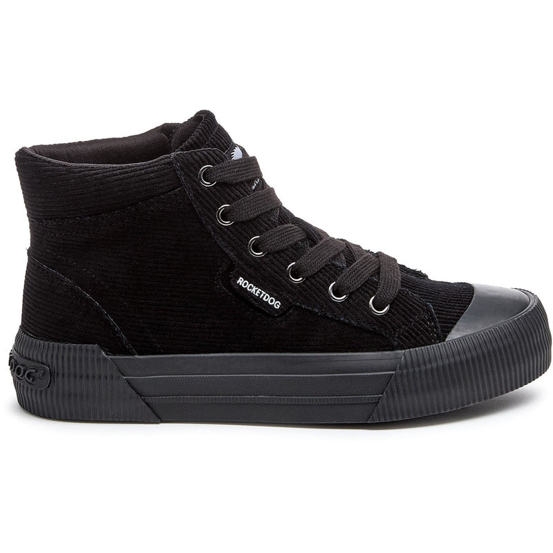 Rocket Dog Cheery Hi Corduroy Women's Black Trainers
