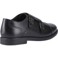 Hush Puppies Tim Monk Leather Youth Boy's Black Shoes