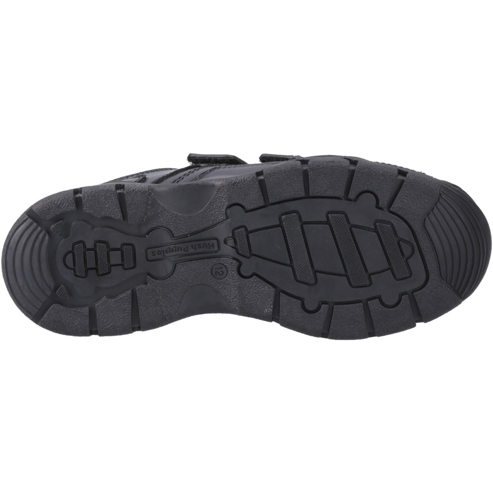 Hush Puppies Tristen Leather Junior Black Shoes