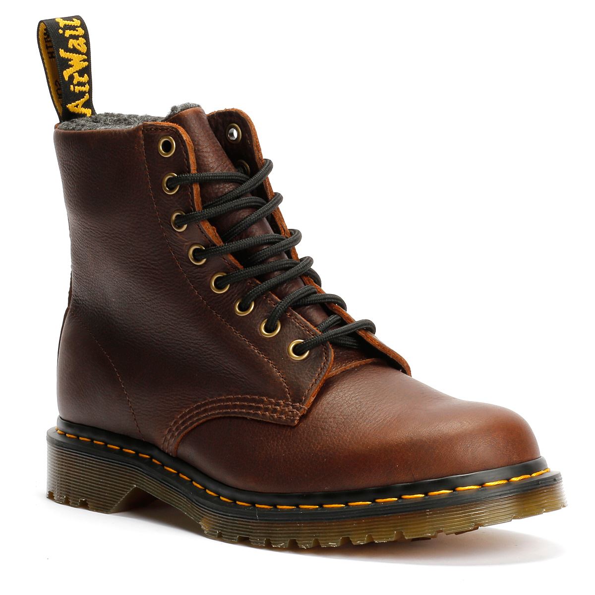 Dr. Martens 1460 Pascal Warm Lined 8 Eye Leather Dark Brown Boots