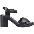 Hush Puppies Georgia Leather Women's Full Black Sandals