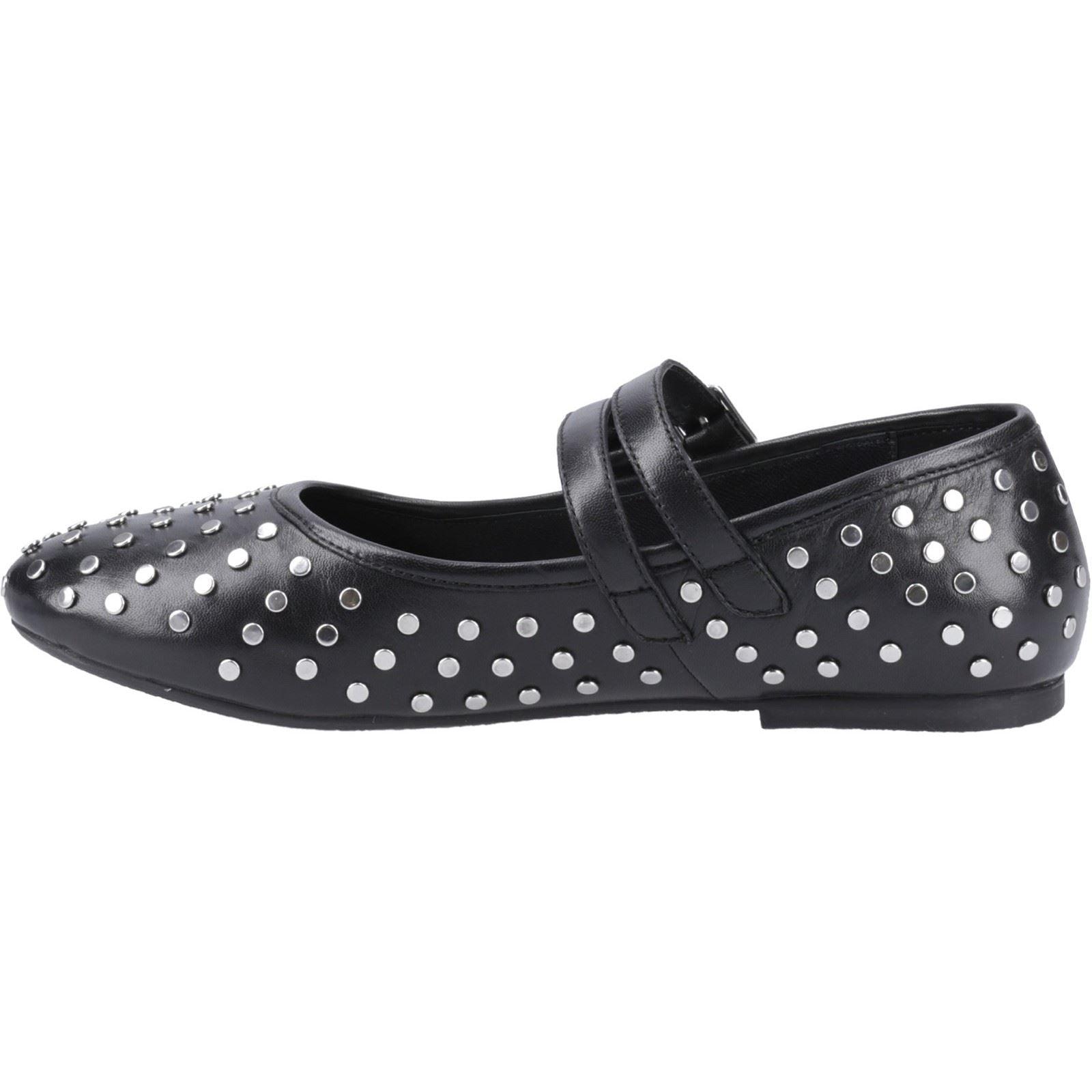 Hush Puppies Nixie Leather Women's Black Flats