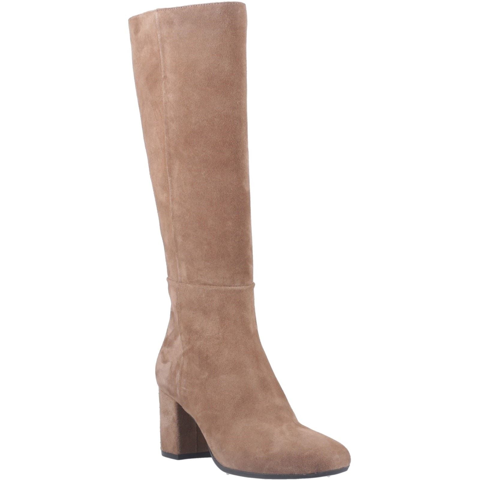 Hush Puppies Oprah Suede Long Leather Women's Mocha Heeled Knee High Boots