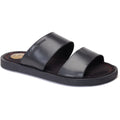 Base London Maven Leather Men's Black Sandals