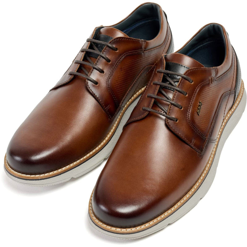 Pod Finch Leather Men's Cognac Lace-Up Shoes