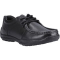 Hush Puppies Mackenzie Leather Youth Boy's Black Lace-Up Shoes