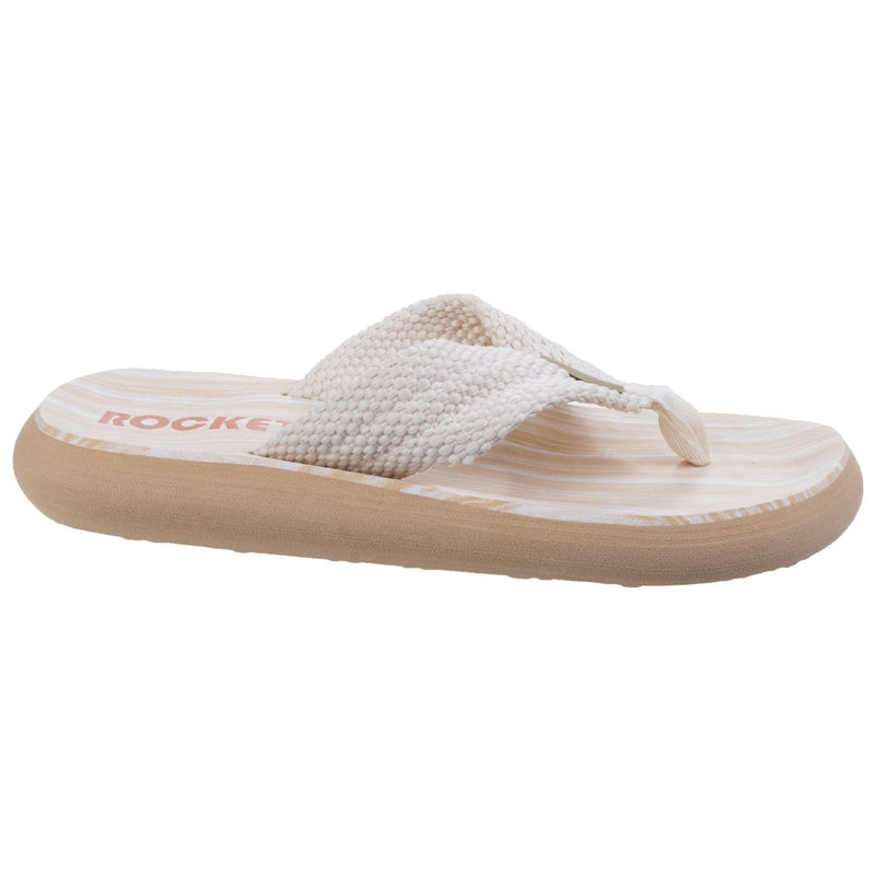 Rocket Dog Sunset Webbing Women's Double Cream Flip Flops