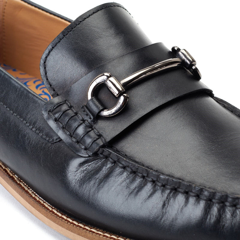 Base London Madison Leather Men's Black Loafers