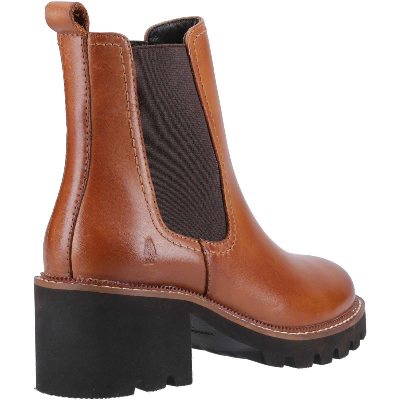Hush Puppies Gaia Leather Women's Tan Heeled Chelsea Boots