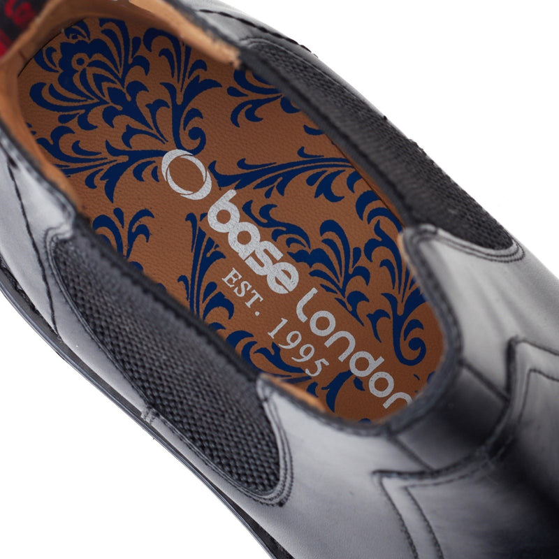 Base London Bloom Leather Men's Black Boots